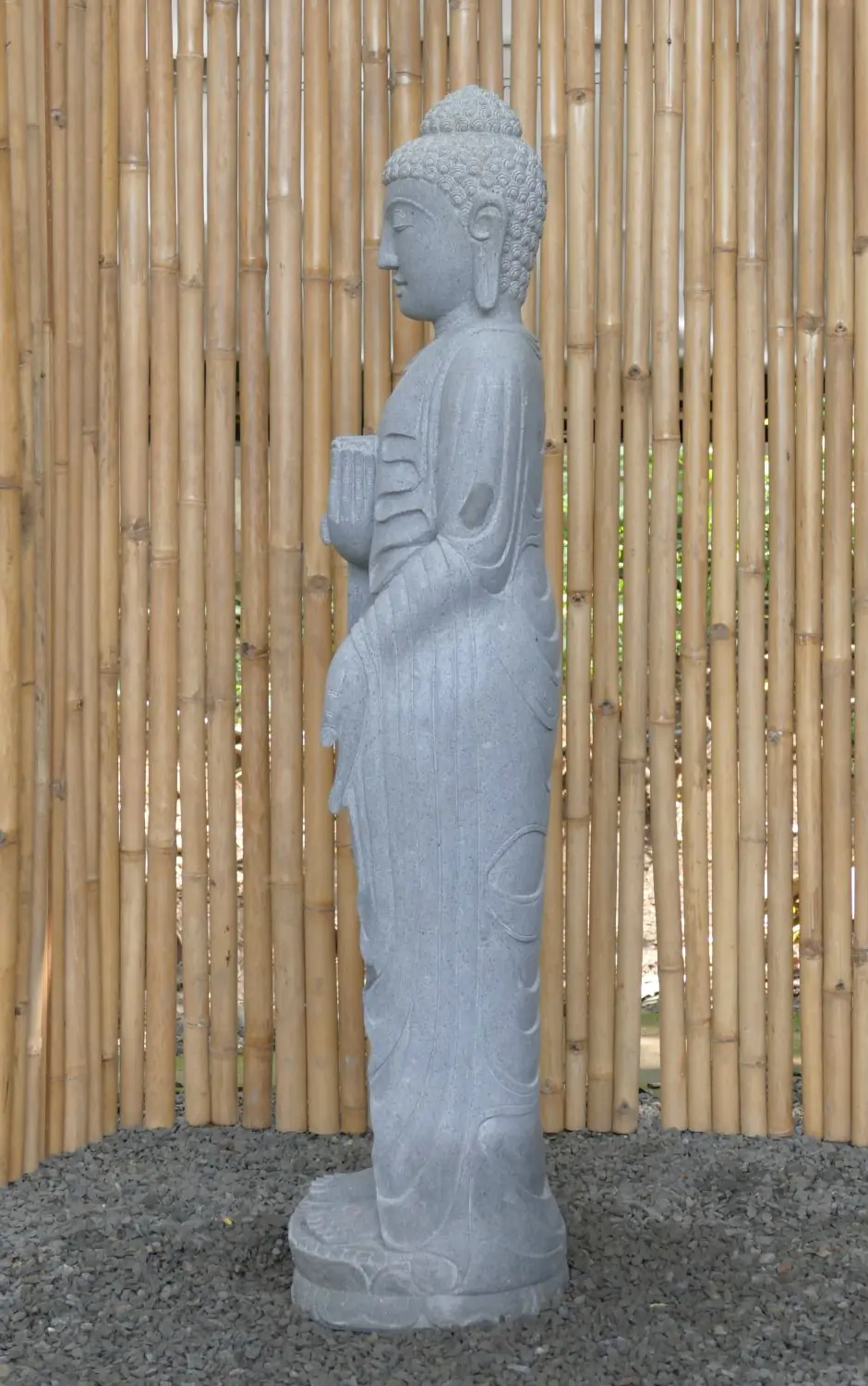  Product image 3 of the product “Standing Buddha with Lotus Flower, ca. 151 cm H ”